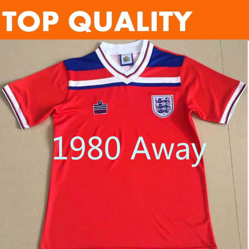 1980 ENGLAND  Retro VINTAGE Jersi Bola  Sepak Baju  Soccer 