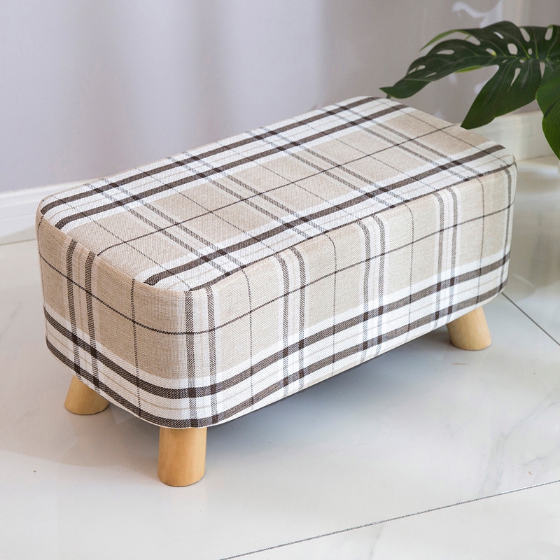 Solid Wood Shoe Bench Fashion Shoes Bench Creative Square Stool