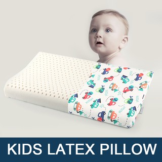 100% Natural Latex Baby Bedding Sleeping Pillow Soft Ergonomic Design Baby Head Neck Guard Cartoon Kids Pillow