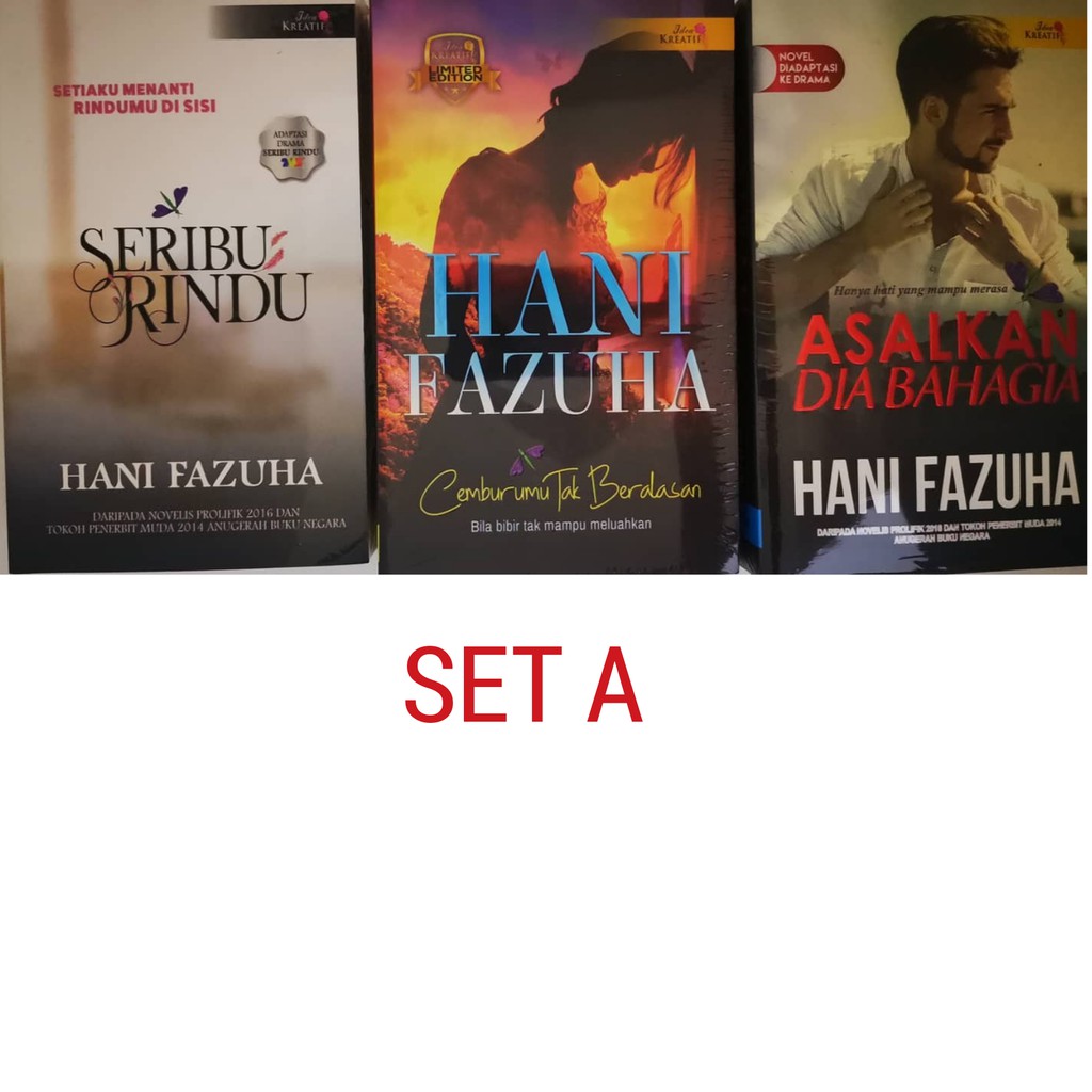 Combo 3pcs Novel Hani Fazuha Shopee Singapore