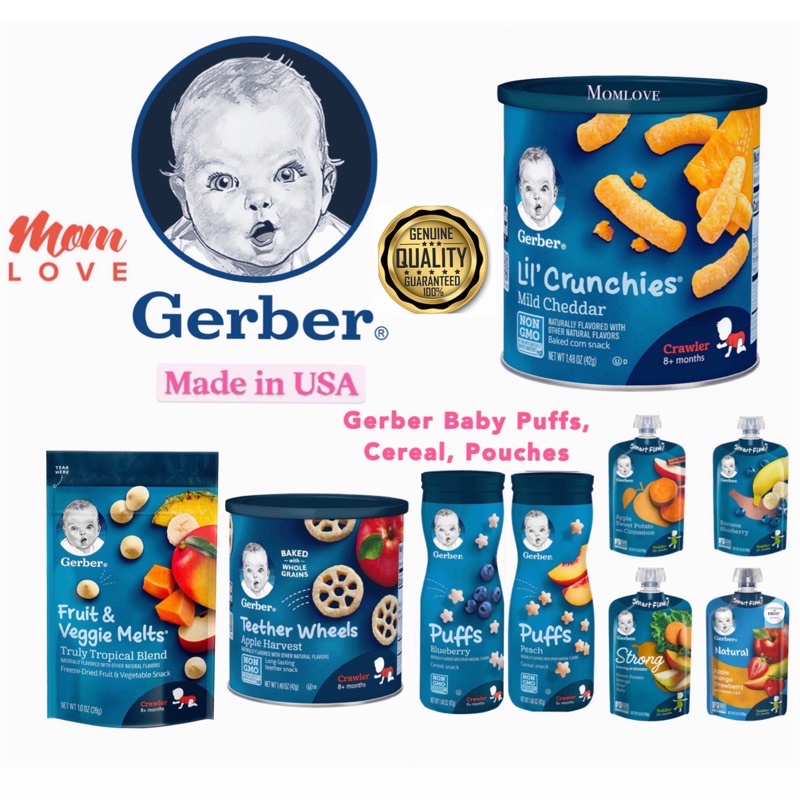 [🇺🇸USA Imported]🔥Brand New Gerber Assorted Fruit Toddler Pouch Puffs