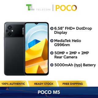 POCO M5 Dual Sim 4GB + 64GB | 4GB+128GB | 6GB+128GB - Global Version | MediaTek Helio G99 | 50MP AI triple camera | 90Hz FHD+ DynamicSwitch display
