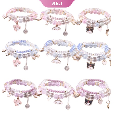 Kawaii Kuromi Crystal Bracelet Cute Girl Special Jewelry Cinnamoroll ...