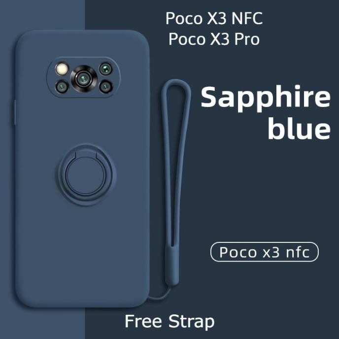 Special Price Xiaomi Poco X3 Nfc / Poco X3 Pro Silicone Case With Ring Holder