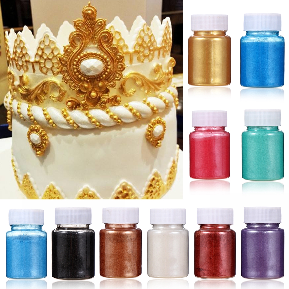 5 15g Edible Gold Powder Mousse Cake Fondant Macaron Chocolate Decoration Glitter Powder Silver Pearl Powder Baking Color Dust Shopee Singapore