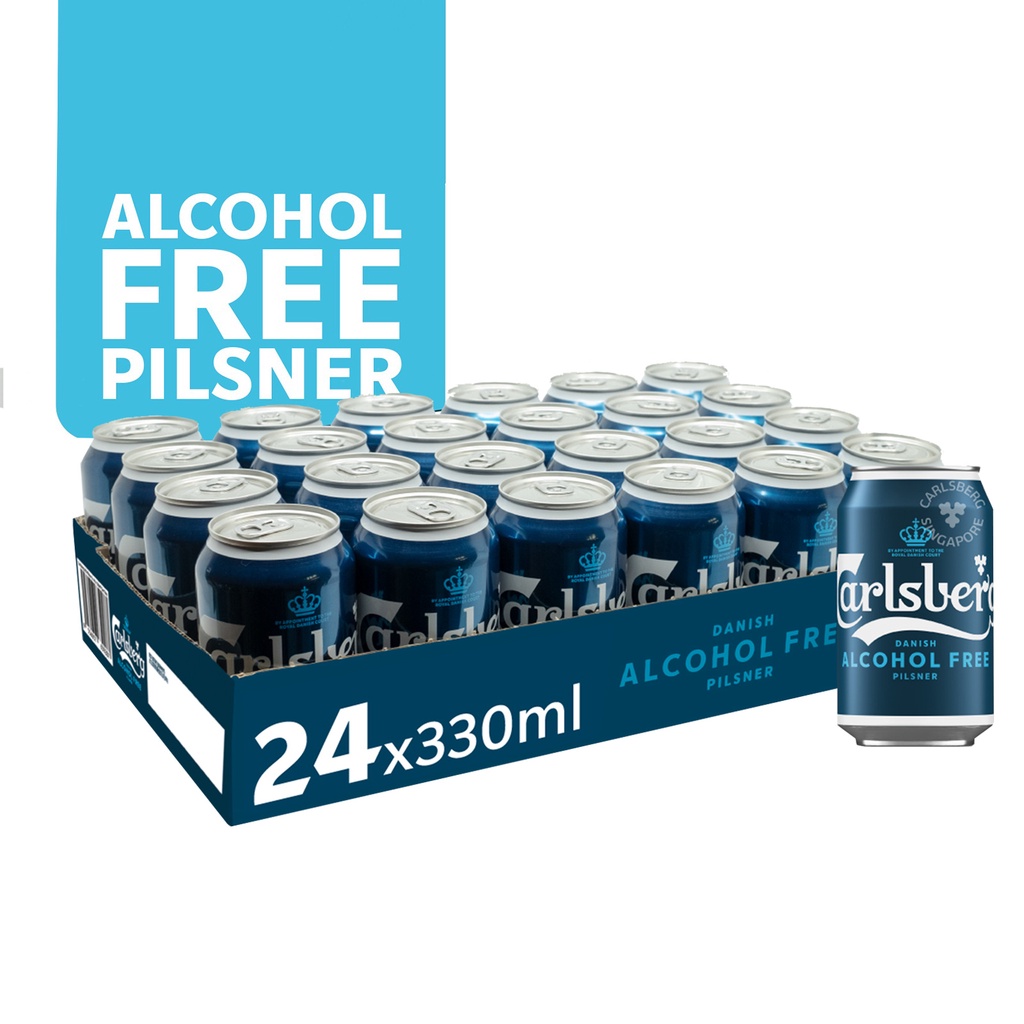 Carlsberg Alcohol Free Pilsner Beer 330ml Can [Bundle Of 24] | Shopee ...