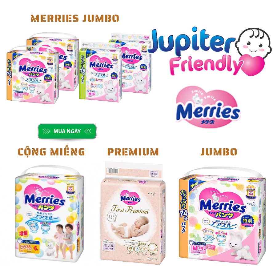 Merries Diapers / Diapers Plus Pieces Merries Jumbo / First Premium