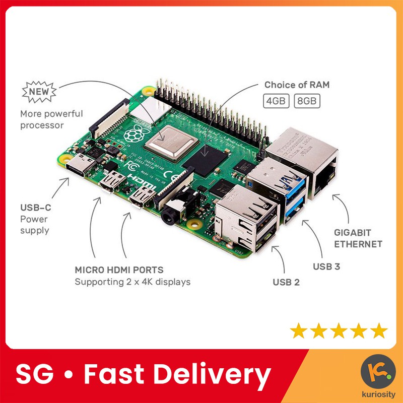 Raspberry Pi 4 4GB/8GB Shopee Singapore