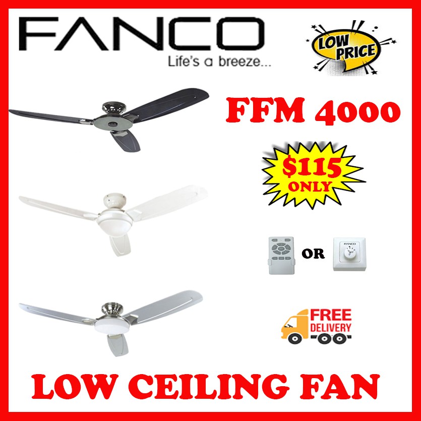Fanco FANCO FFM 4000 Low Ceiling Fan Remote Control OR Rugulator Express Free Home Delivery