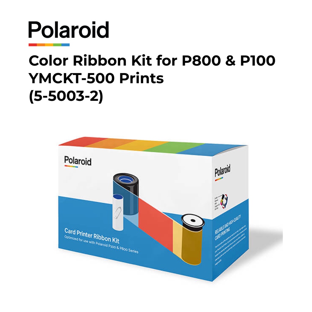 Polaroid Color Ribbon Kit for P800 & P100, YMCKT-500 Prints (5-5003-2 ...