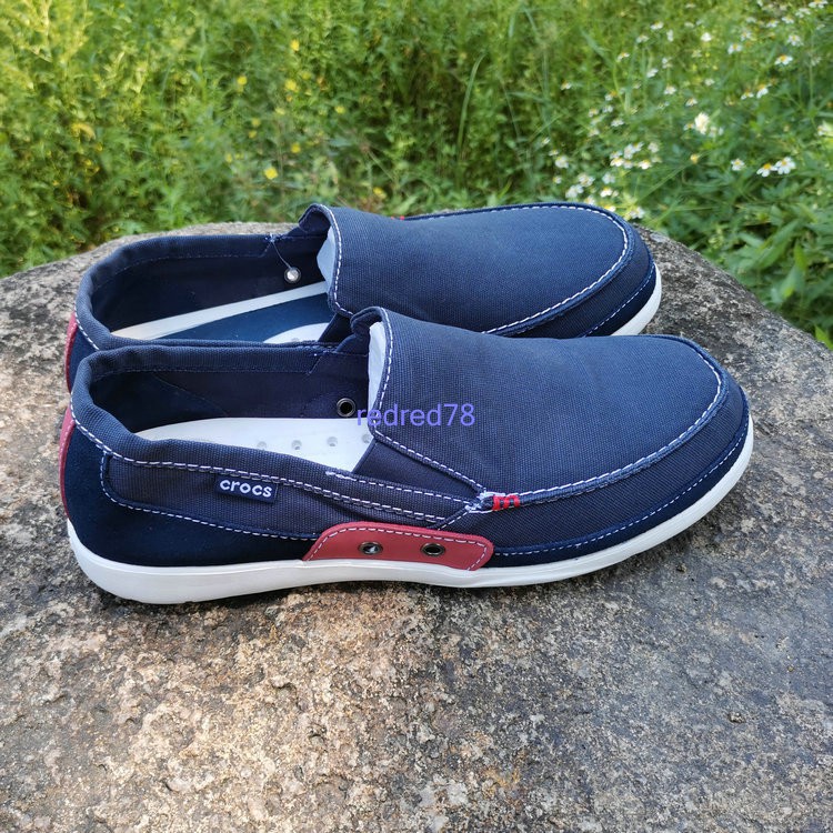 crocs maternity walu canvas loafer shoes slip on