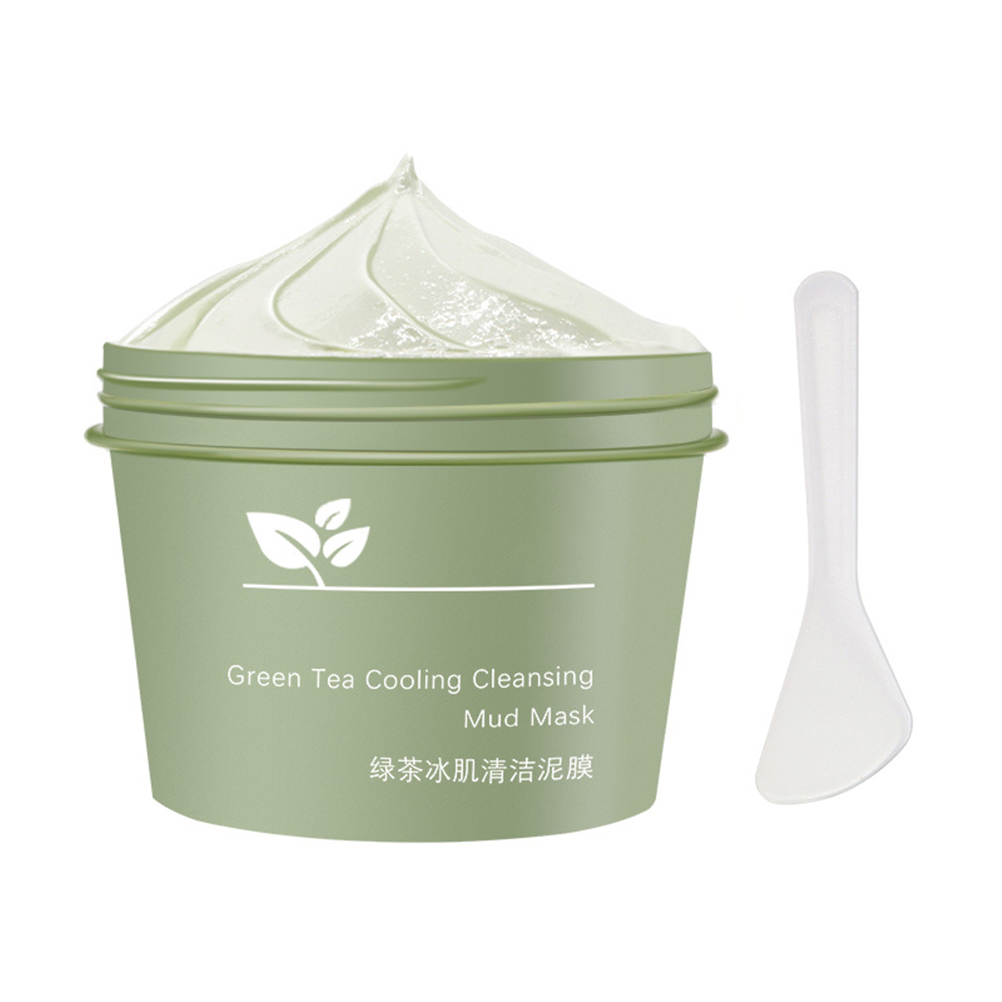 100g Green Tea Cooling Cleansing Mud Mask Green Tea Facial Detox Mud Mask Deep Cleansing Mask Singapore