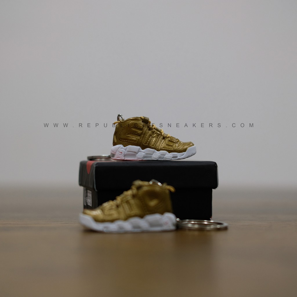 3d Keychain Nike Air More Uptempo Supreme Gold Shopee Singapore