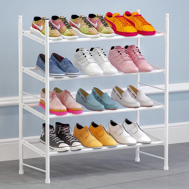 Zrom Metallic Iron Shoe Rack Creative Shoe Cabinet Simple Modern Storage Rack Shelf Multilayer Shopee Singapore