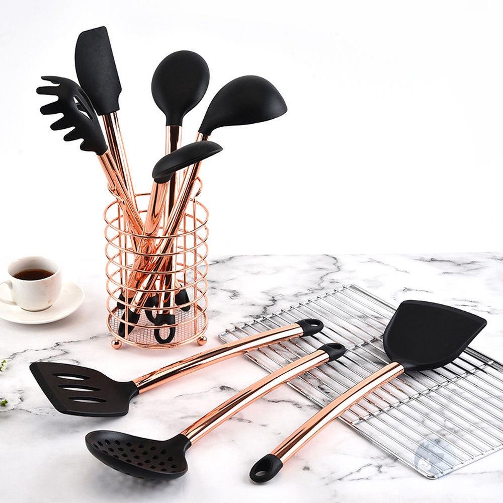 Rose Gold Kitchen Utensils Set Turners Cream Butter Cake Spatula Mixing