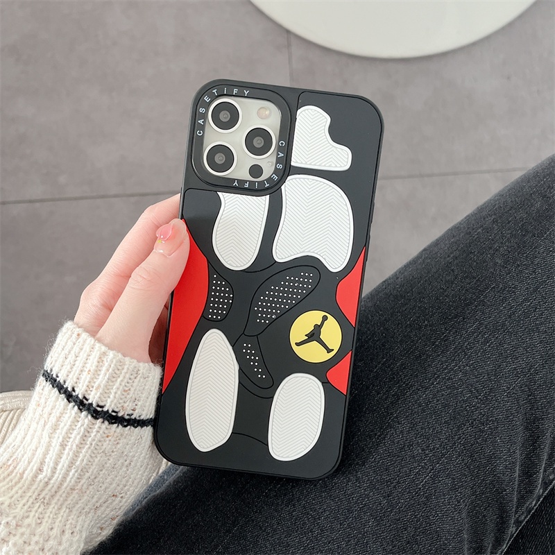 Sports NBA Brands NIK AJ Sole New Casetifg High Quality 3D Carving Phone Case Compatible For iphone 11 12 13 Pro Max 7 8 Plus X XS XR XS Max Hard TPU Cover PVC Silicone Casing
