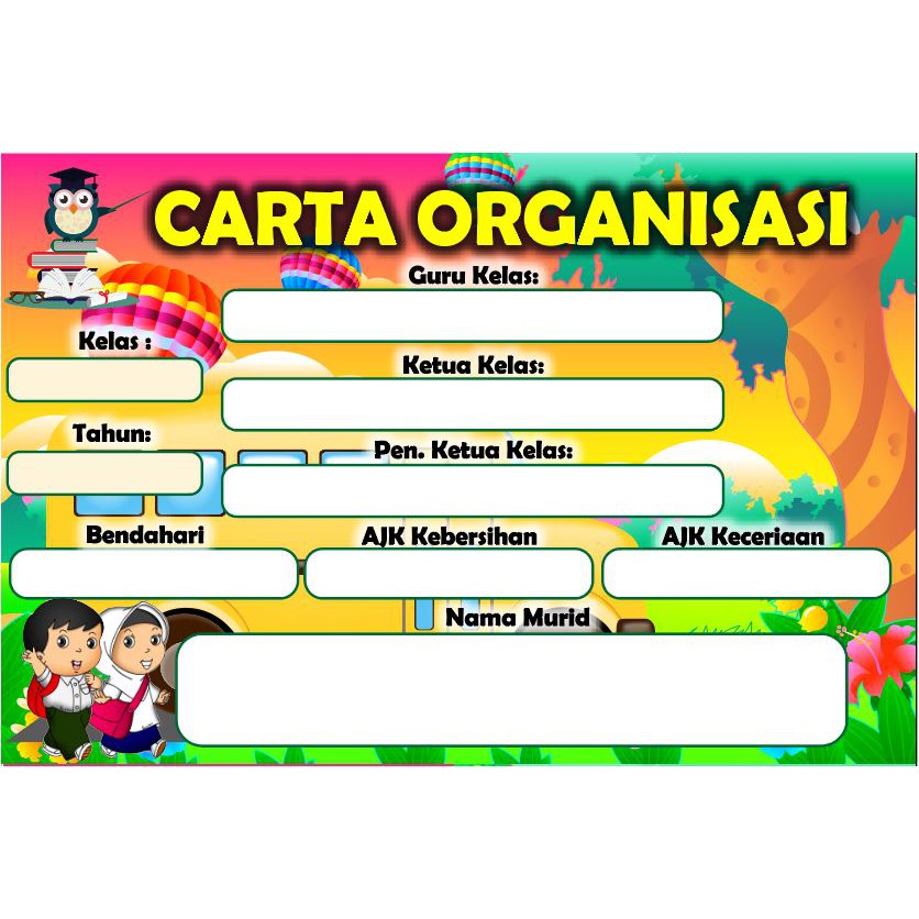 Carta Organisasi Kelas Kreatif / Poster Organisasi Lakaran / Muat turun