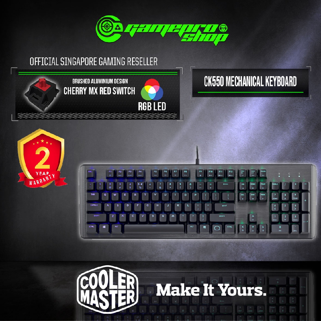 Cooler Master Masterkeys Ck550 Rgb Gateron Red Brown Blue Gaming Keyboard Shopee Singapore