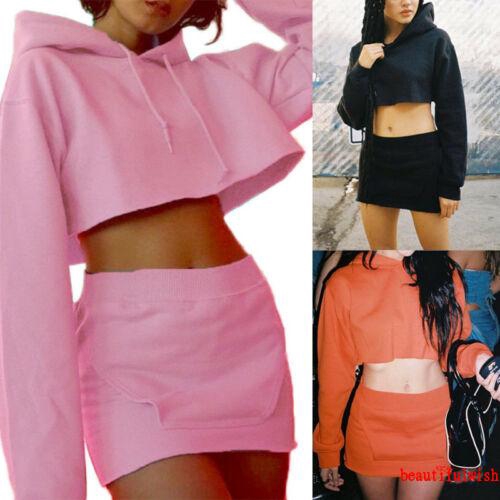 crop hoodie with skirt