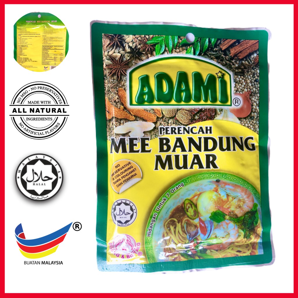 Ready Stock Pes Mee Bandung Muar Adami 200g Muar Famous Recipes Mee Bandung Paste Adami Mee Bandung Muar Resepi Shopee Singapore