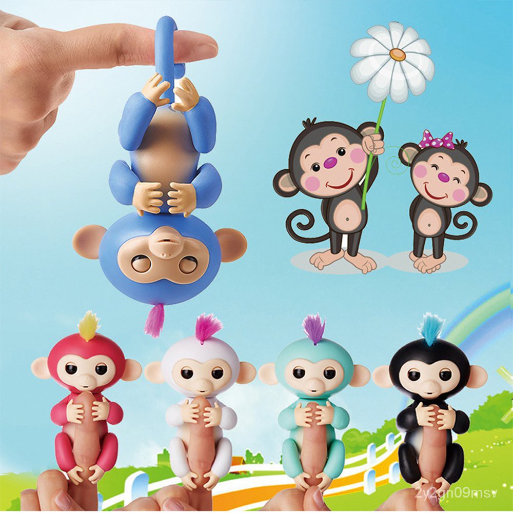 Action Figure Happy Monkey Finger Baby Monkey Electronic Pets Kids