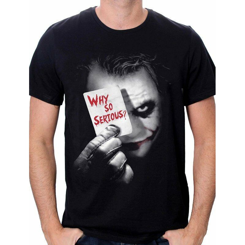 Batman Dark Knight Joker Why So Serious T Shirt Dc Comics Men S Shirt Sportswear Halloween Gift Shopee Singapore