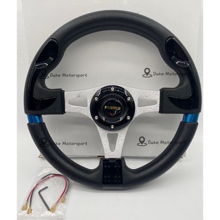 Momo Steering Wheel Black Universal Sport Racing Steering Wheel 13Inch 5320-PU