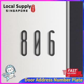 SG Seller🇸🇬Door Address Number Plate Acrylic Self Adhesive Sticker Door Plates Figures For Office Room HDB Condo Mailbox