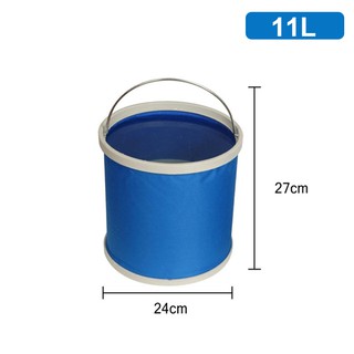 Malay Ready Stock 11l Foldable Portable Car Water Bucket Wash Pail Fishing Camping Bucket Collapsible Round Container Shopee Singapore