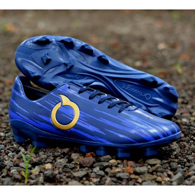 blue soccer boots