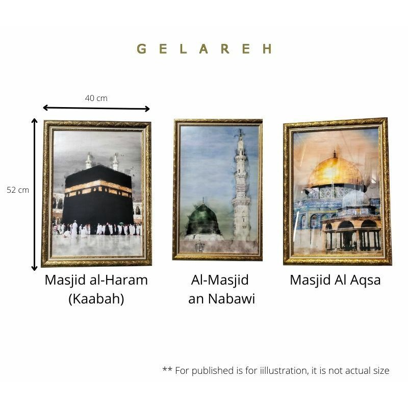 GELAREH Holiest Islamic Mosque - Masjid al-Haram(Kaabah), Al-Masjid an ...