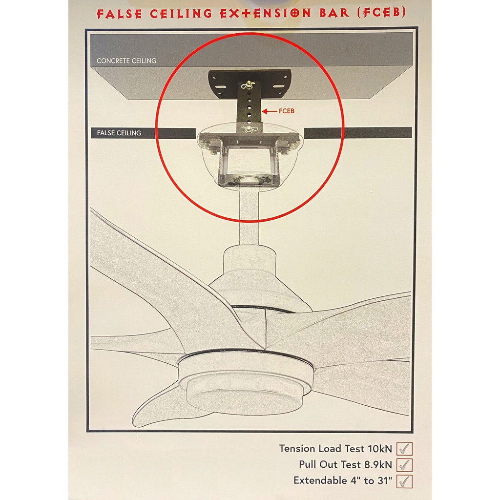 False Ceiling Fan Extension Bar/false Ceiling Fan Steel Bracket/False