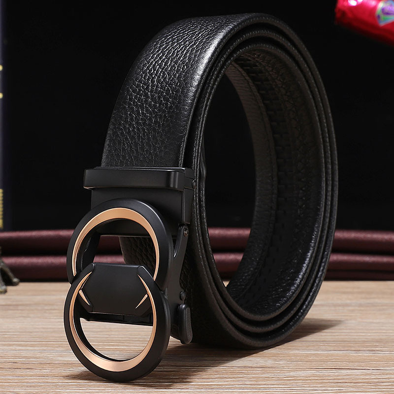 High-end men's automatic buckle belt / casual business belt / weeks ...