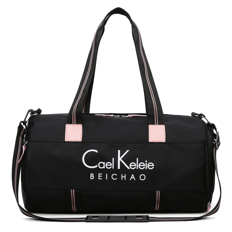 Korean Women Sweet Travel Duffel Bag Hand Carry Fashion Large Capacity Luggage Duffle Bag Printed Clothing Storage Weekender Bag Cute Trolley Cabin Bag Waterproof Gym Bag For crossbody shoulder Dry Wet Item Separation With Shoe Storage