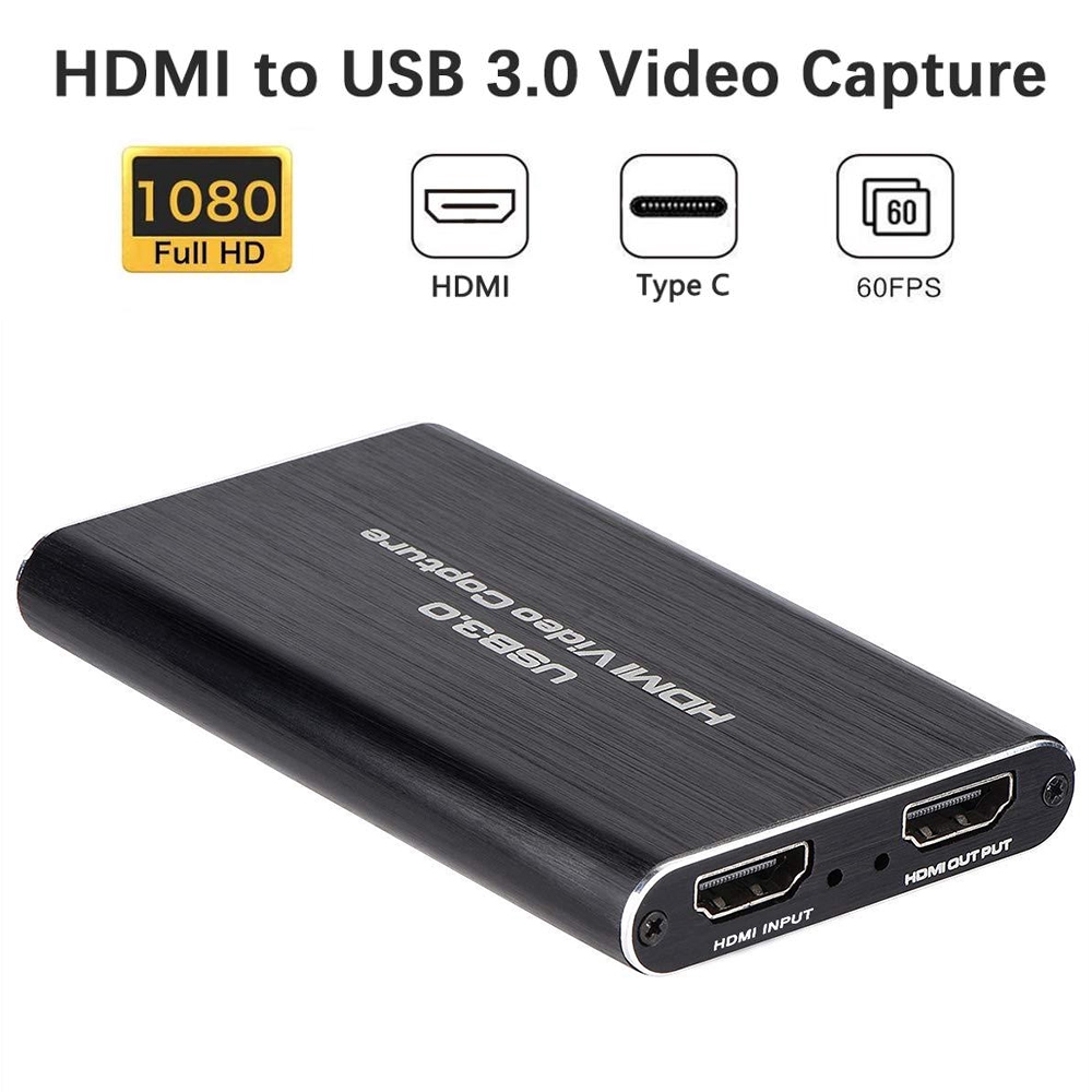 Usb3 0 Hdmi Video Game Capture Card Hd 1080p 60fps Live Streaming With Mic Built In Usb 3 0 Controller Shopee Singapore