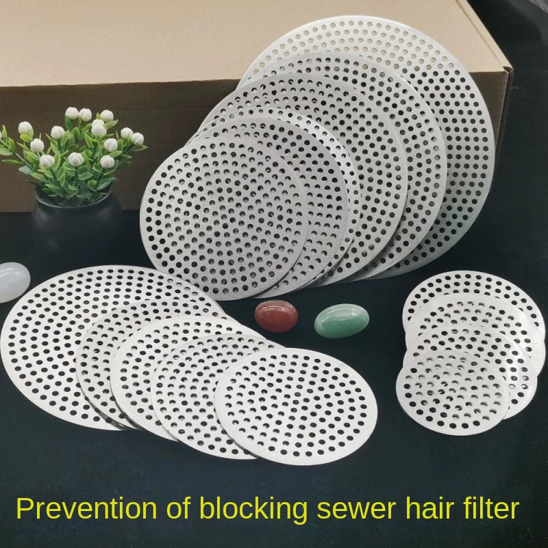 304 Stainless Steel Round Floor Drain Cover Hair Filter Mesh Bathroom Toilet Blocking Net Square