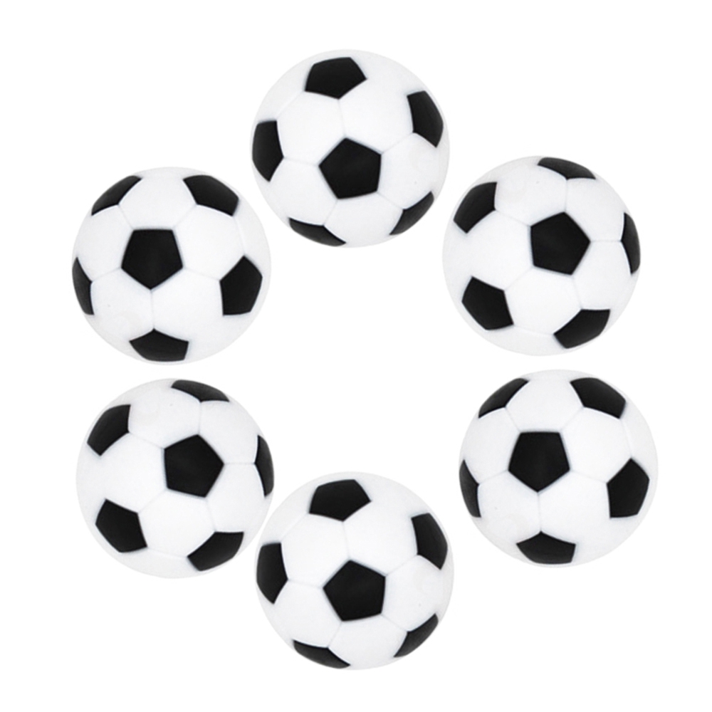 Foosball Table Soccer Balls 6pcs set ABS Mini Resin Football Accessories Sports Indoor Game Play
