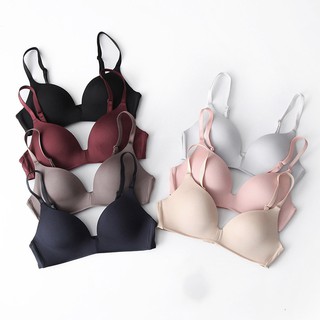 Image of Summer light and small chest gathered girl comfort simple bra