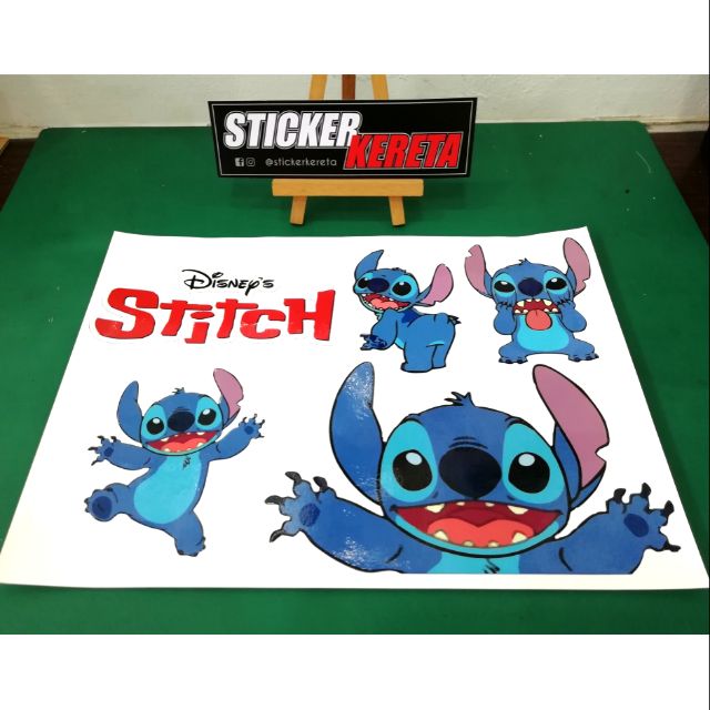 Sticker Kartun Comel Lilo Stitch Cartoon Sticker Set Shopee Singapore