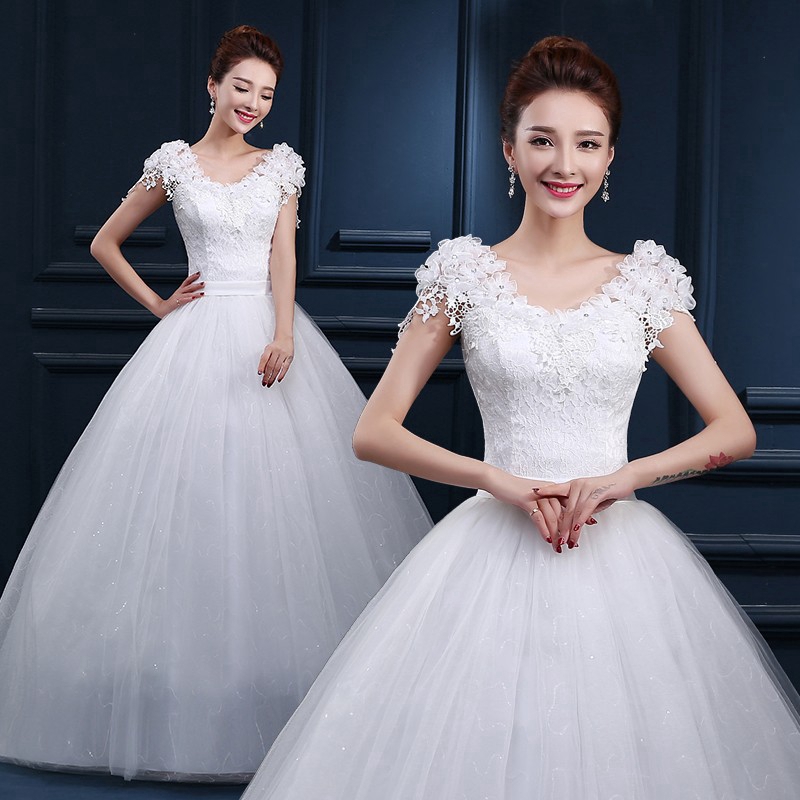 Wedding Dress Bride S Wedding Simple Code Big White Tailed