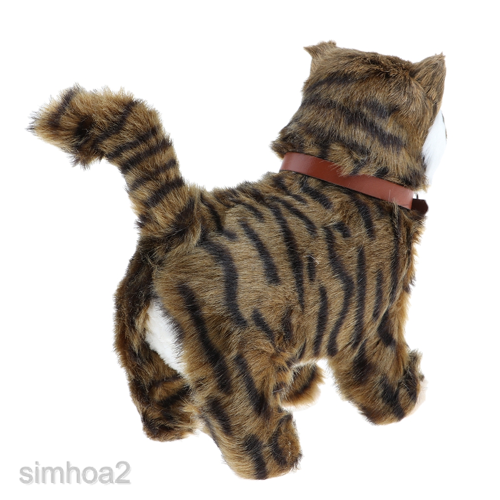 Details about   Walking Stuffed Animal Plush Cat Toy with Meow Sounds & Music for Kids Boys and 