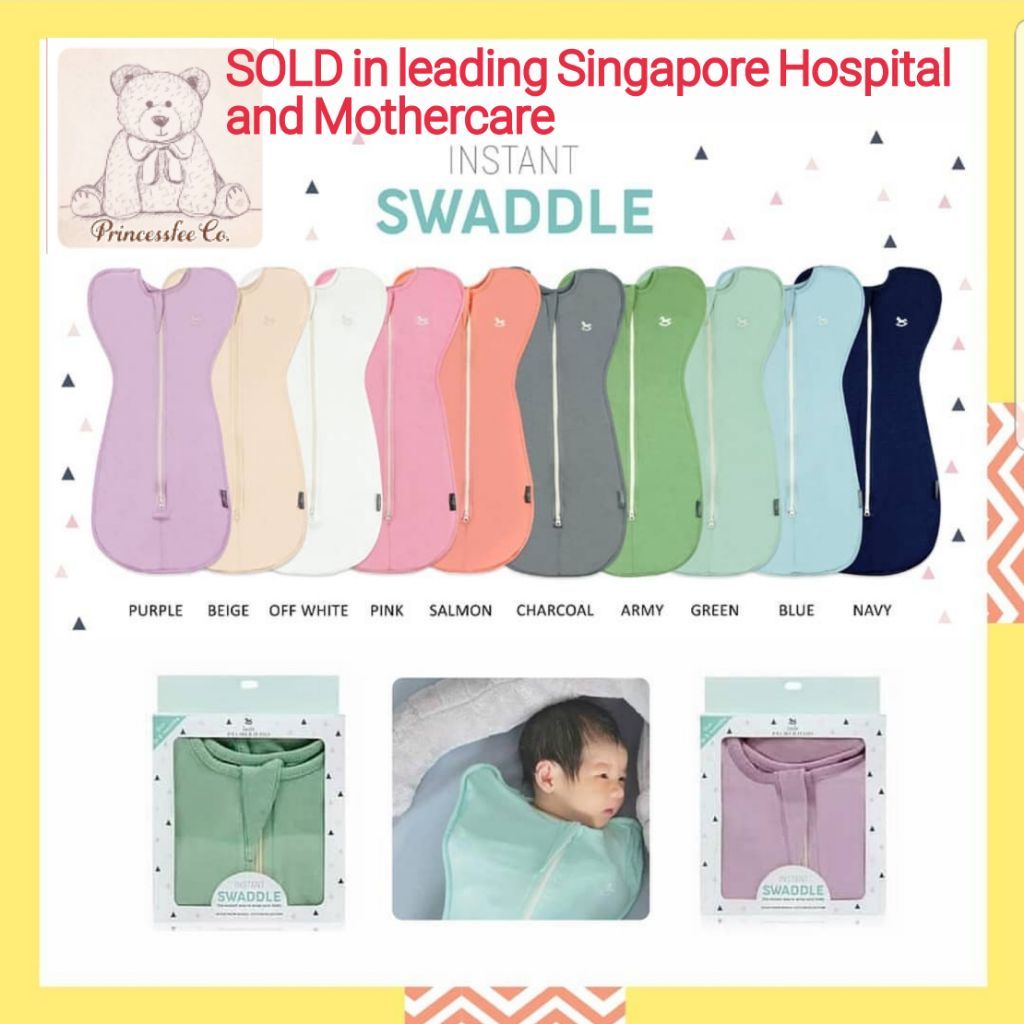 🇸🇬 [BUY 3 FREE GIFT]Premium Newborn Baby Instant baby zip swaddle