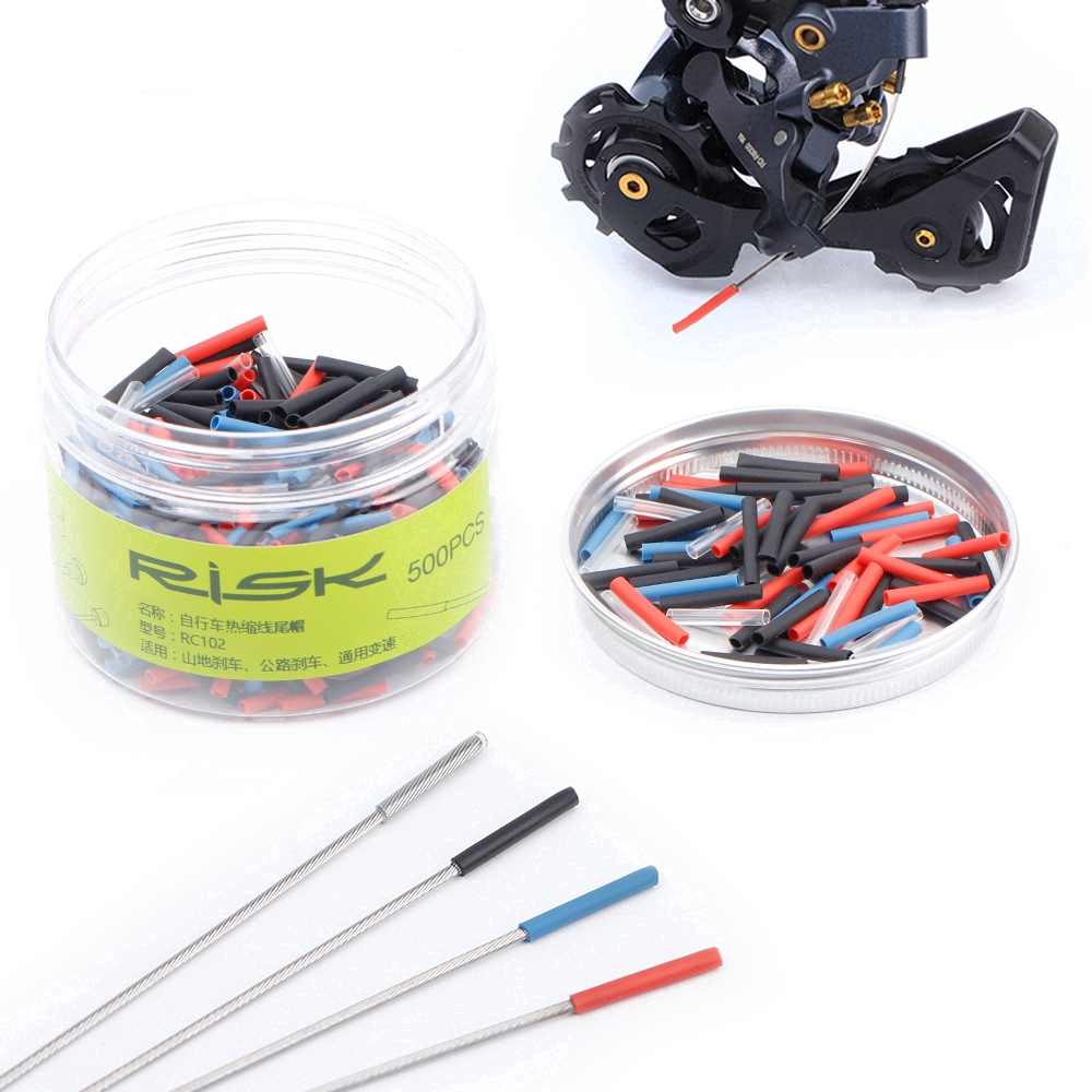 40Pcs Bicycle Inner Cable Cap Brake Wire End Core Caps Heat Shrink Tube