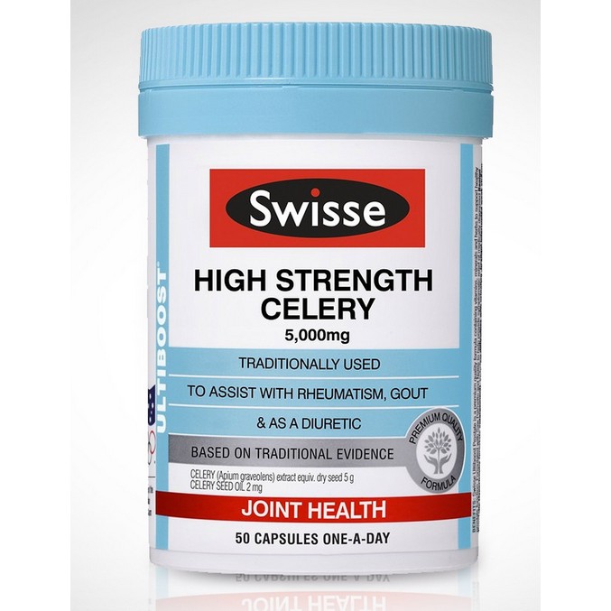 Swisse Celery 5000mg 50 Capsules Feb 2024 Premium quality