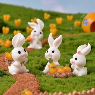 Miniature Cute Rabbit Mini Animal Garden Ornament DIY Home Decoration Dollhouse Decorations #3