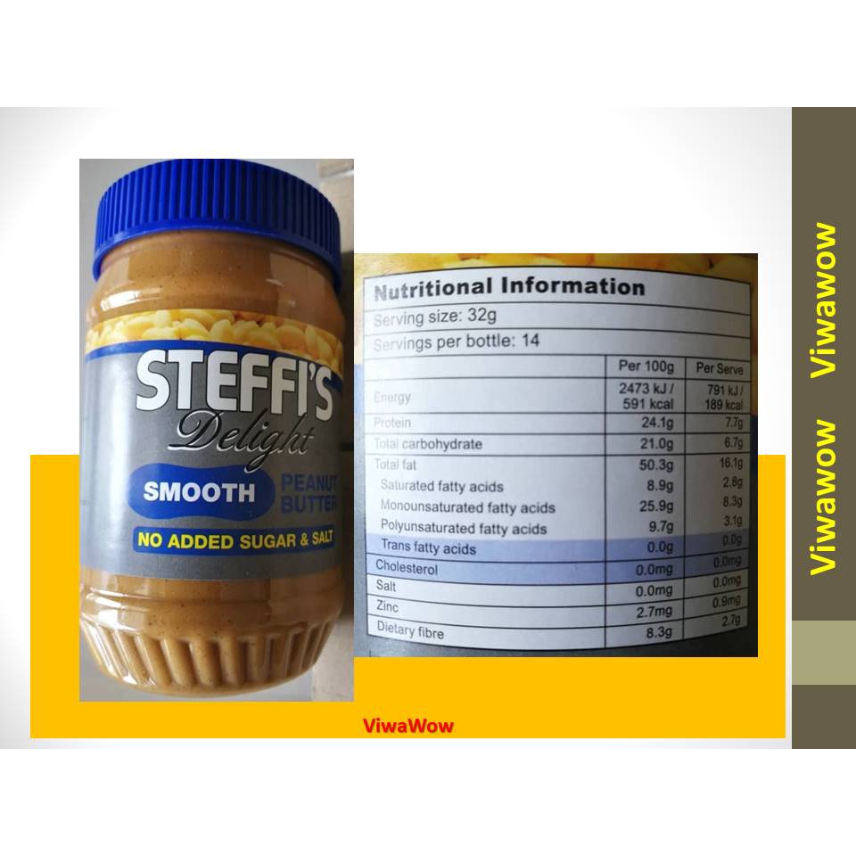 Steffi S Delight Peanut Butter 453g Halal No Added Sugar Cholesterol Free Shopee Singapore