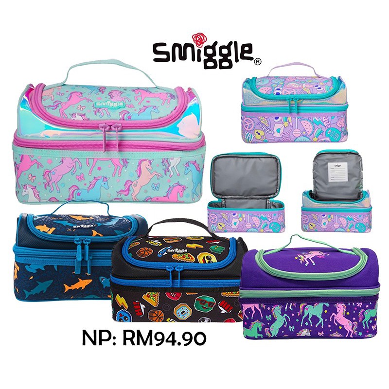 SMIGGLE Double Decker Lunch Bag Box for Boys Girls Shopee Singapore