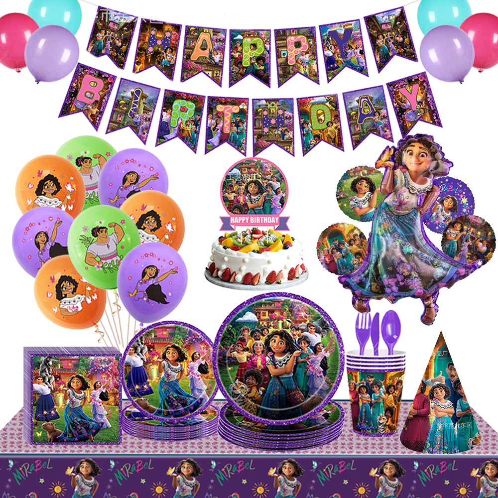 Encanto Mirabel Birthday Balloons Decoration Mirabel Banner Cake Topper ...