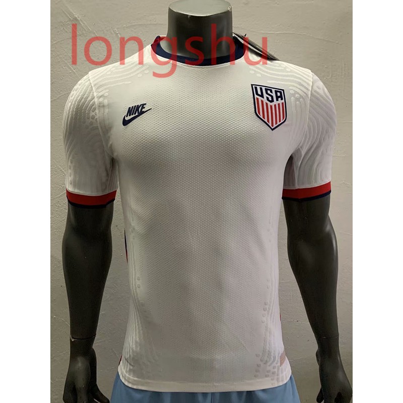 blue white soccer jersey