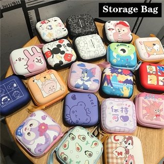 Cute Snoopy mickey storage bag Mini Cartoon Cosmetic Bag Portable Headphones Coin Purse bag Power pack